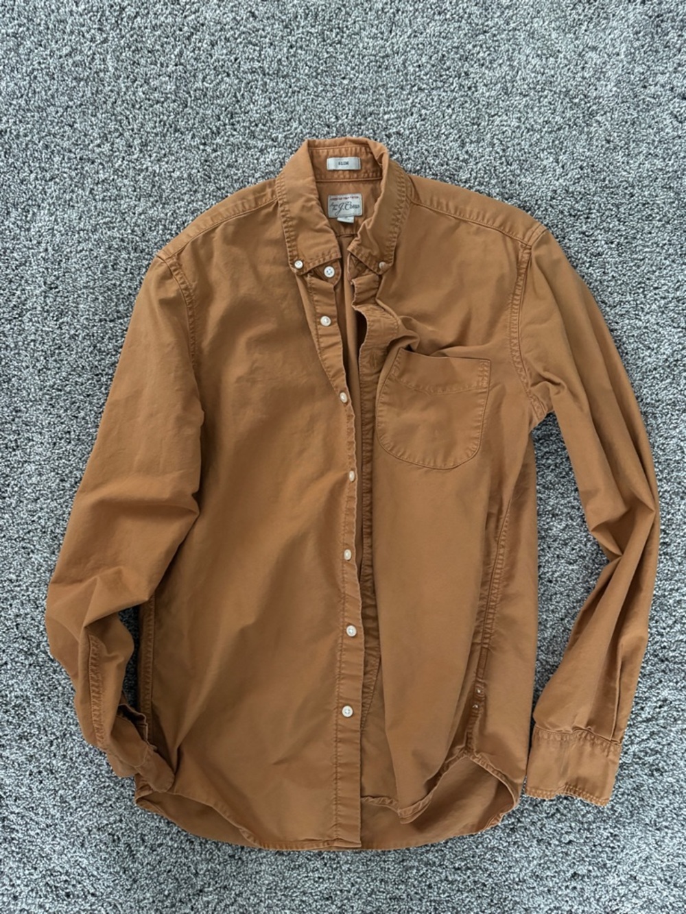 J. Crew Slim Fit Button-Down in Warm Rust